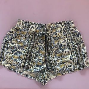 patterned cotton shorts